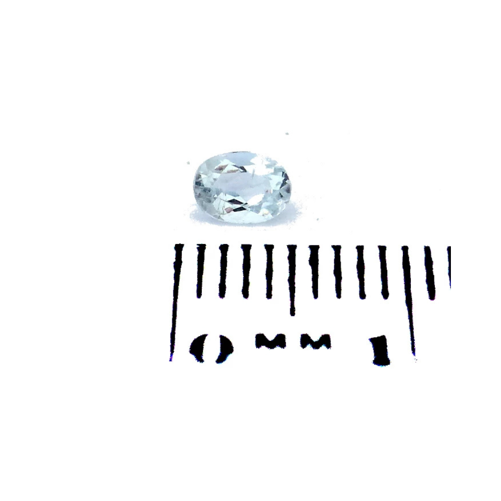 Aquamarin 0.21 ct Oval Aquamarin 0.21 Karat Hellblau Oval – Facettiert, klar & zertifiziert von Gem-A