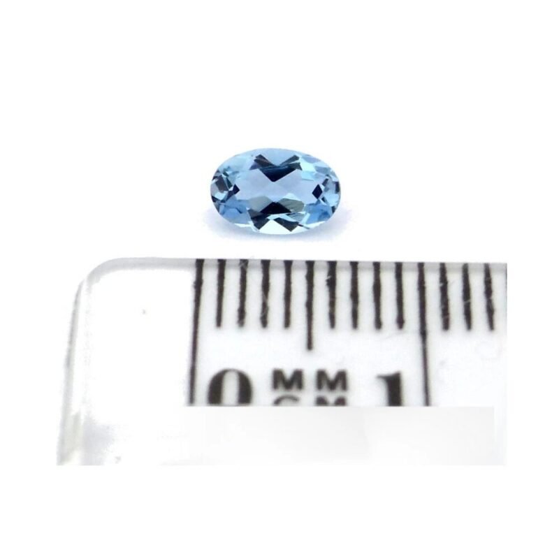 Aquamarin 0.40 ct Blau Oval – Facettiert, rein & zertifiziert von Gem-A