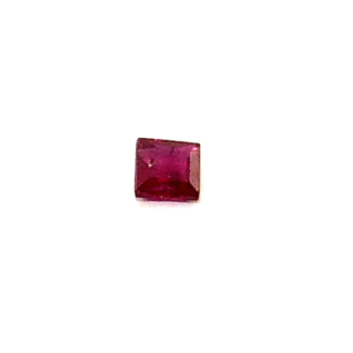 Rubin 0.05 ct Rot Quadrat
