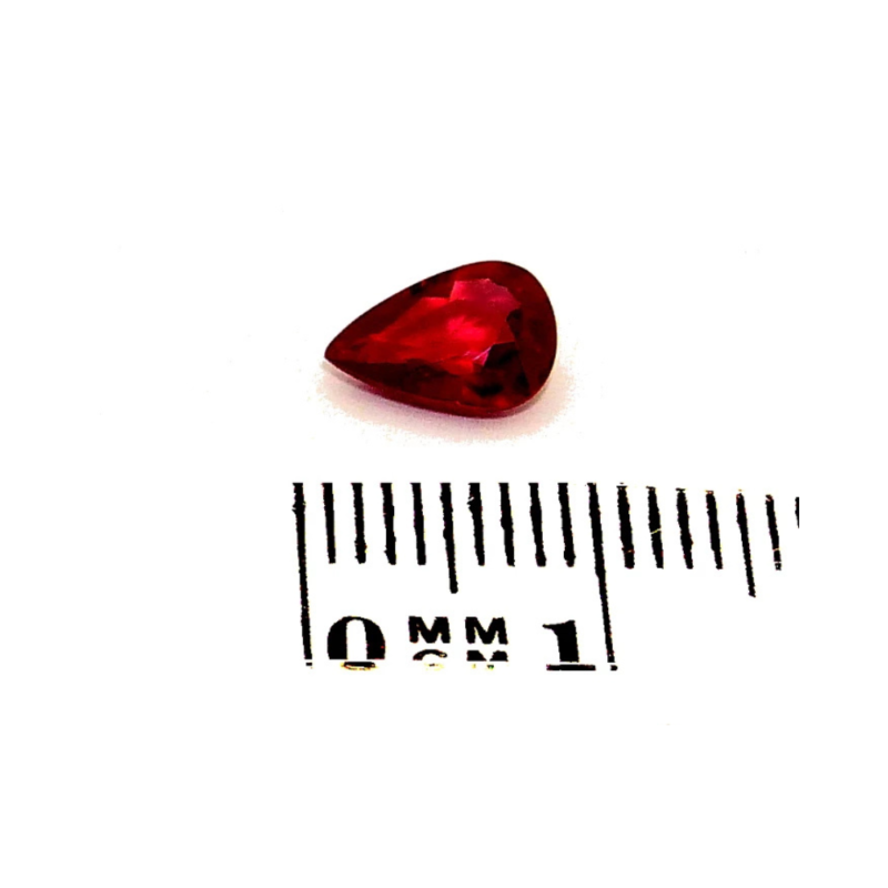 Rubin 1.01 ct Rot Tropfen – Facettiert, leuchtend & zertifiziert von Gem-A
