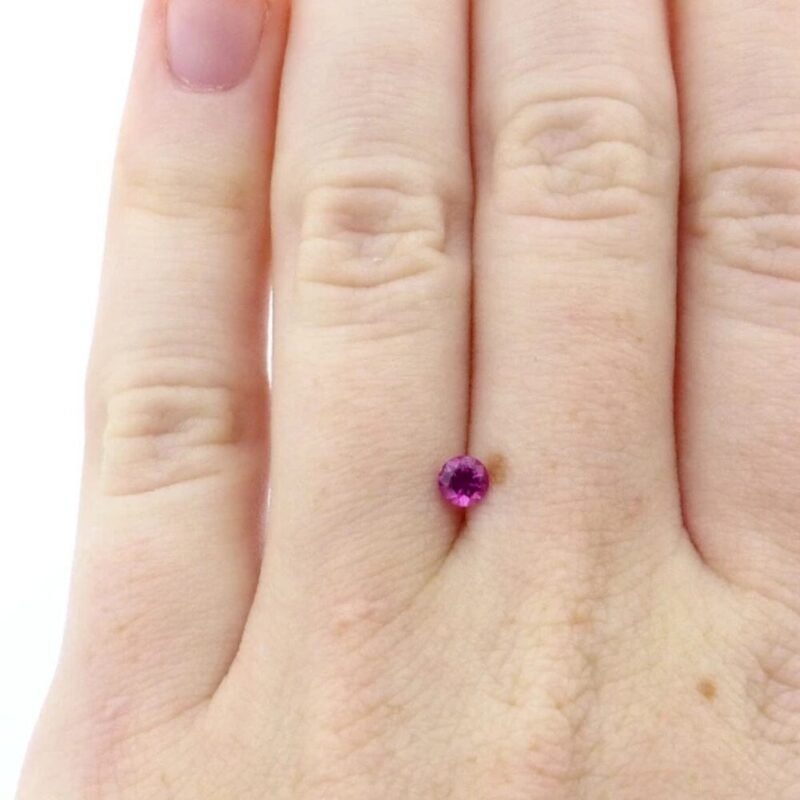 Saphir 0.24 ct Rosa Rund – Strahlender rosa Saphir mit Zertifikat