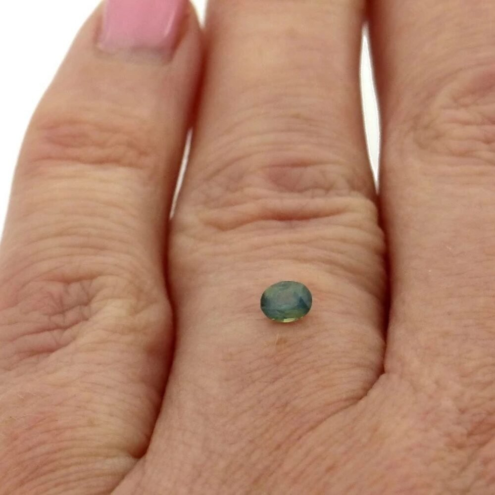 Saphir 0.25 ct Blaugrün Oval (1) Saphir 0.25 Karat Blaugrün Oval – Naturstein aus Frankreich mit wunderschöner Klarheit