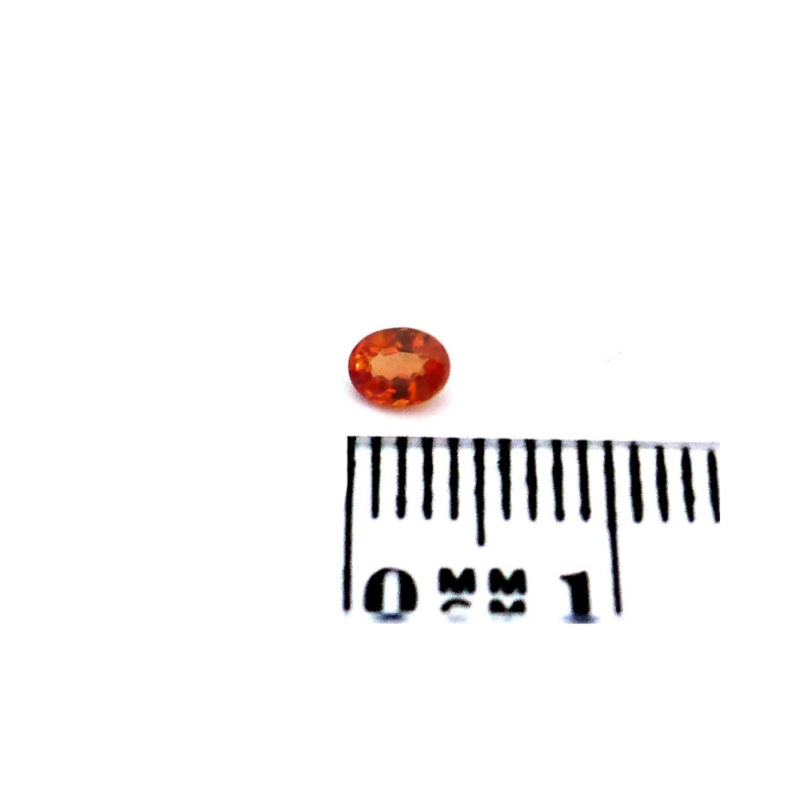 Saphir 0.25 ct Orange-Rot Oval – Intensives Farbspiel & Top Reinheit