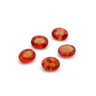 Saphir 0.25 ct Orange-Rot Oval