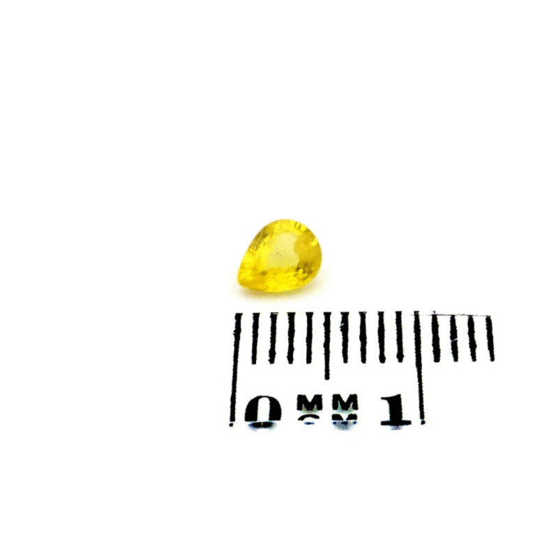 Saphir 0.43 ct Gelb Birne – Leuchtender Farbstein aus Madagaskar