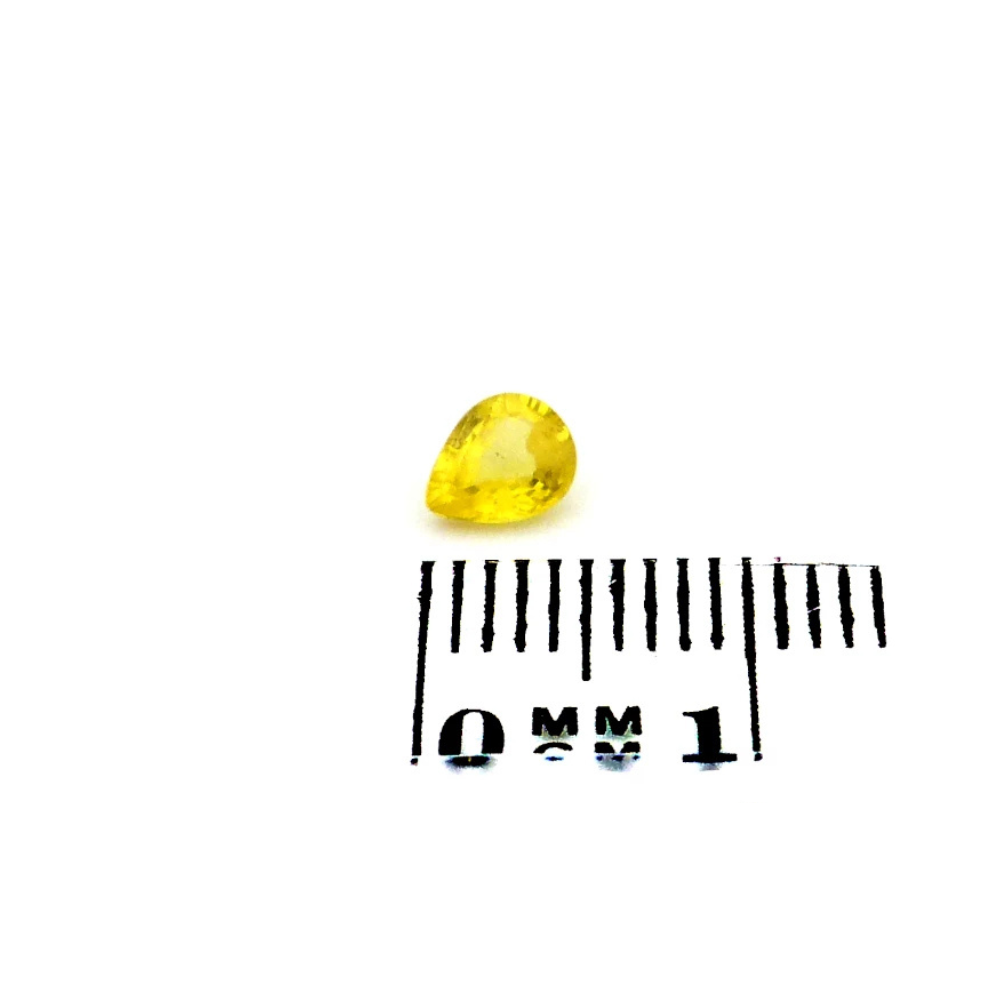 Saphir 0.43 ct gelb birne kaufen (1) Saphir 0.43 Karat Gelb Birne – Leuchtender Farbstein aus Madagaskar