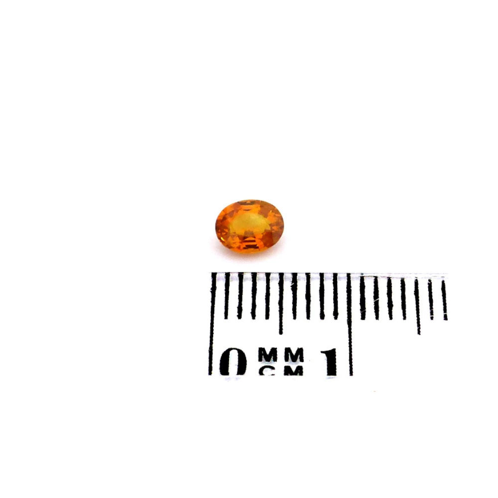 Saphir 0.46 ct Orange Oval (1) Saphir 0.46 Karat Orange Oval – Leuchtender Edelstein aus Sri Lanka