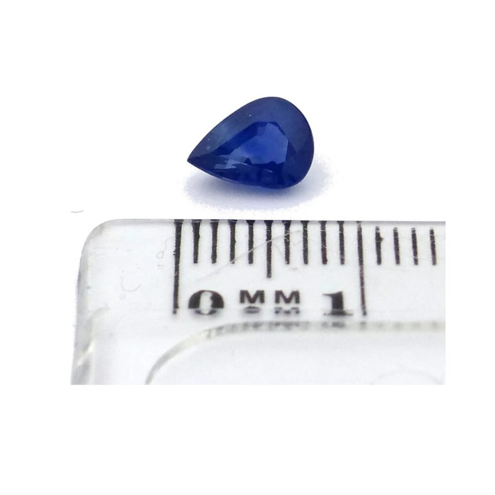 Saphir 1.22 ct – Tropfenschliff, unbehandelt, dunkelblau (1) Saphir 1.22 Karat Dunkelblau Tropfen – Tropfenschliff, unbehandelt, dunkelblau
