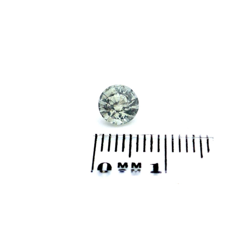 Saphir 1.33 ct Hellgrau Rund – Edler Naturstein mit feiner Transparenz & Schliff