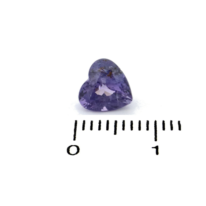 Saphir 1.57 ct Violett Herz – natürlicher Umba-Saphir aus Tansania
