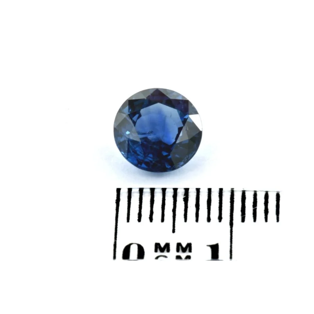 Saphir 2.23 Karat Blau Rund – Intensivblauer Edelstein aus Kambodscha mit Zertifikat