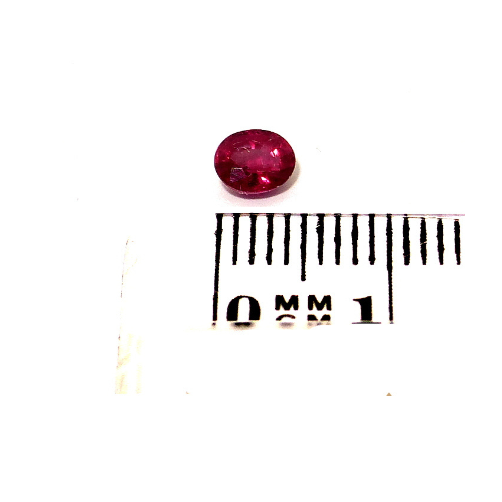 Untitled design (56) Rubin 0.42 Karat Rot Oval – Transparent mit Himbeerrot & Zertifikat
