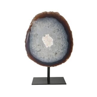 Achat Skulptur auf Stand Balance Naturstein Brasilien