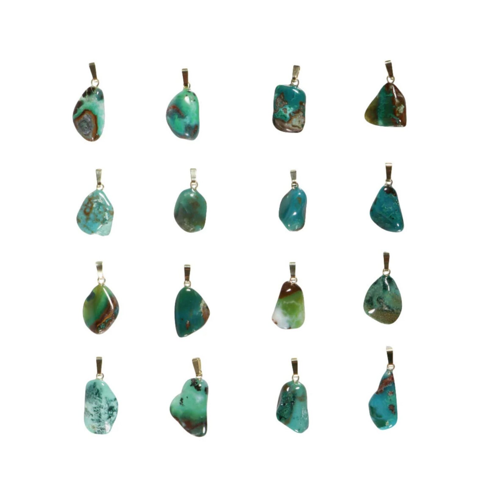 20002000 - 2025-10-21T033155.615 Anhänger mit Gem Silica Tropfen Türkis – Handgefertigt mit 14k Goldöse