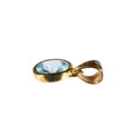 Anhänger mit Blautopas Rund Blau – Gold-Filled Edelsteinanhänger