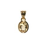Anhänger mit Citrin Oval Gelb – Gold Filled Schmuck – Saphir & Smaragd Anhänger mit Citrin Oval Gelb – Gold Filled Schmuck