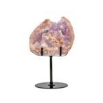 Amethyst Druse Rosa A-Qualität – Edelstein auf Stand –13.5 × 11 × 2.5 cm – Saphir & Smaragd Amethyst Druse Rosa A-Qualität auf Stand