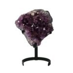 Amethyst Druse Hämatit – Naturstein auf Stand aus Brasilien – 22 × 21 × 7 cm – Saphir & Smaragd Amethyst Druse Hämatit auf Stand