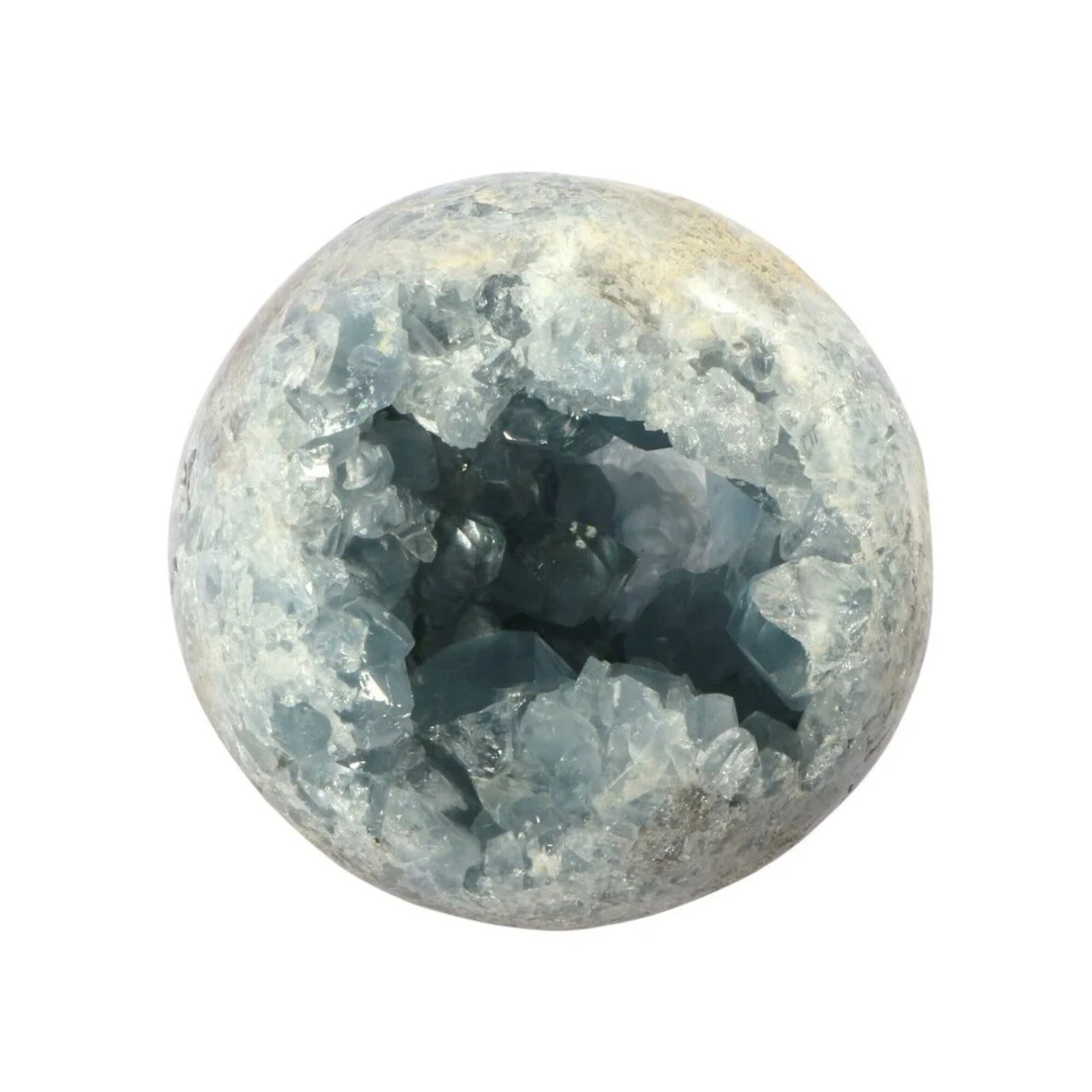 Kristallsphäre Celestit Harmonie – A-Qualität aus Madagaskar 115 mm