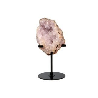 Rosa Amethyst auf Ständer 10.5 x 7.5 x 2.5 cm A-Qualität Naturstein