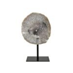 Achat auf Stand 14 x 13 x 5 cm – 1119 Gramm – Schutz & Balance – Saphir & Smaragd Achat auf Stand 14 x 13 x 5 cm -1119 g