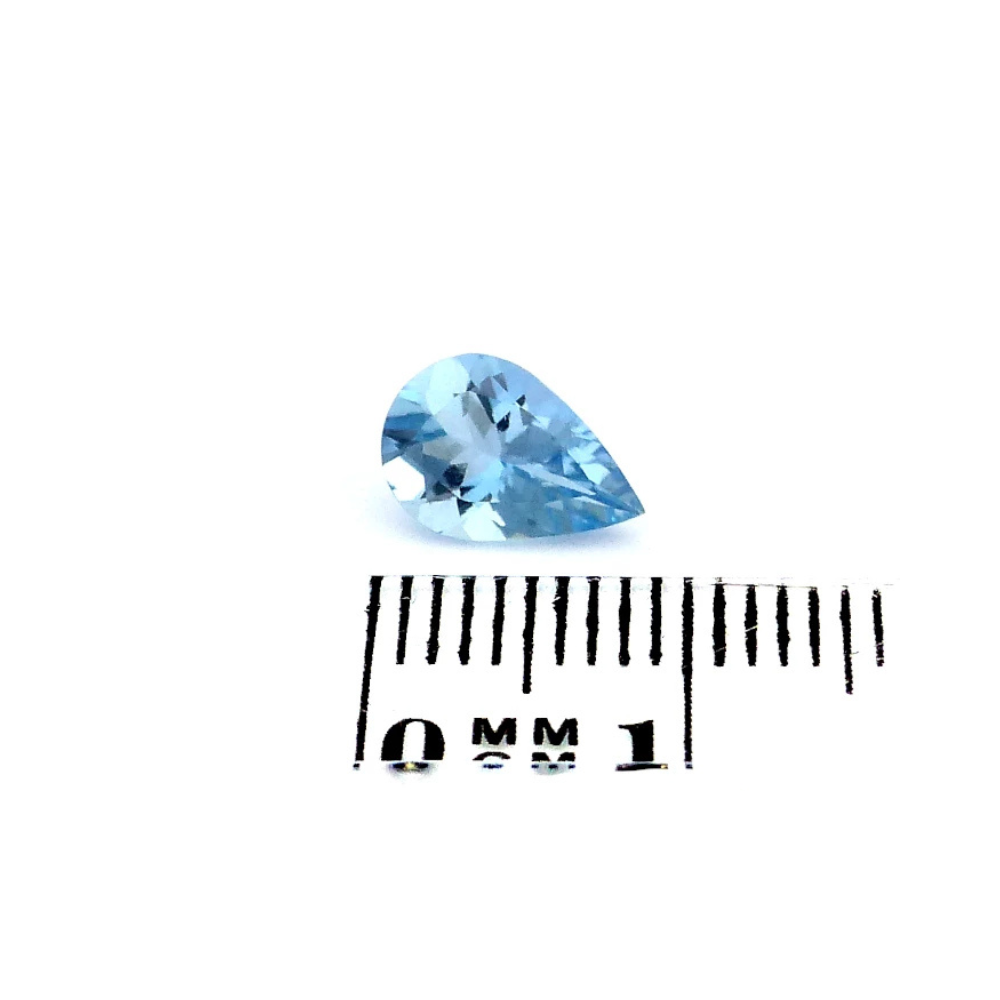 Aquamarin 1.00 ct Tropfen Blau (1) Aquamarin 1.00 Karat Tropfen Blau – augenreiner natürlicher Edelstein im Facettenschliff