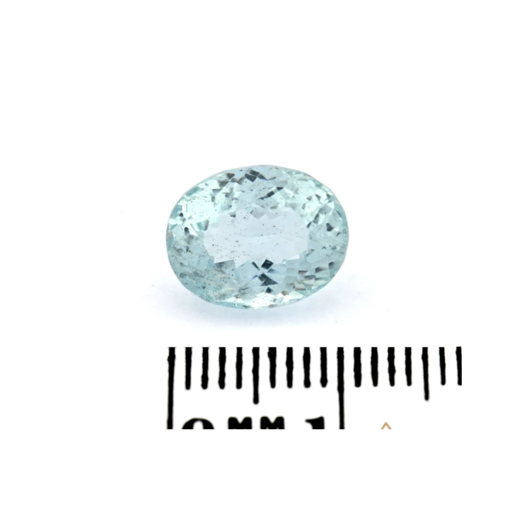 Aquamarin 4.30 ct Oval (2) Aquamarin 4.30 Karat Oval – Hellblau, unbehandelt mit Zertifikat