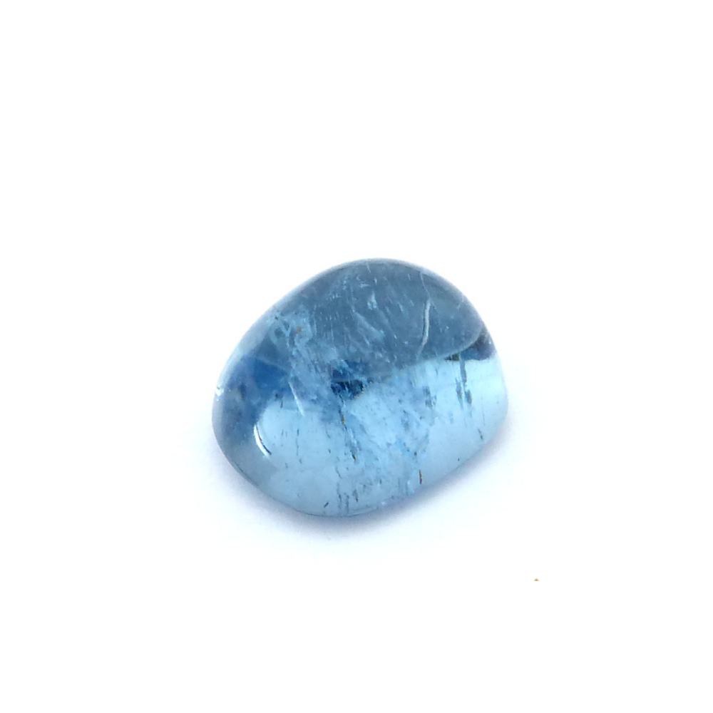 Aquamarin 6.48 Karat Cabochon Blau Aquamarin 6.48 Karat Cabochon Blau