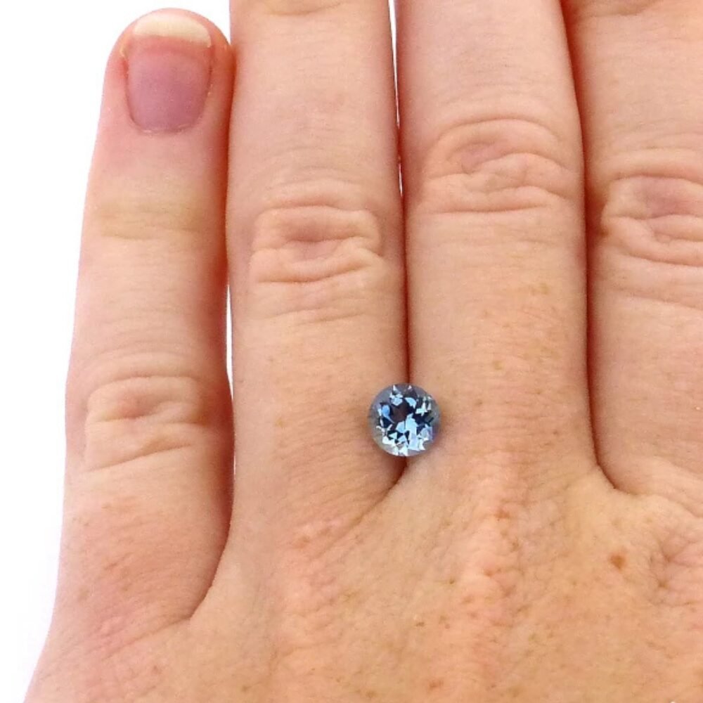 Aquamarin Santa Maria Rund 0.90 ct (2) Aquamarin Santa Maria Rund 0.90 Karat – Intensives Blau mit Zertifikat