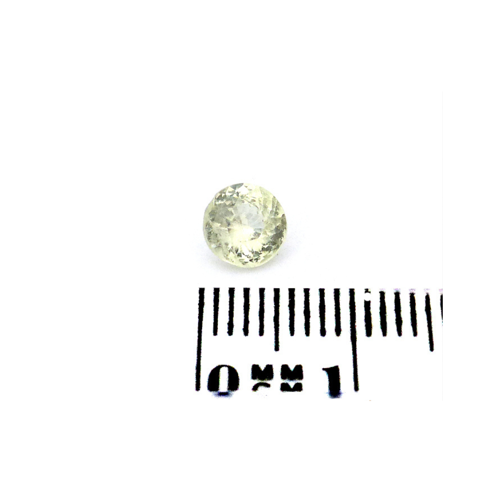 Granat 0.89 Karat Gelb Rund (1) Granat 0.89 Karat Gelb Rund – Grossular aus Mali, 5.5 mm facettiert, augenrein mit Zertifikat