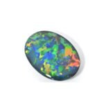 Opal 2.24 Karat Schwarz Oval – Schwarzer Opal aus Australien mit Farbspiel & Zertifikat – Saphir & Smaragd Opal 2.24 Karat Schwarz Oval