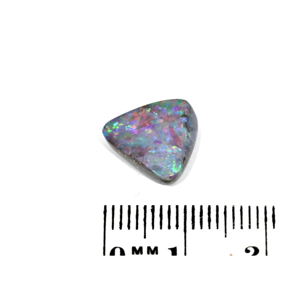 Opal 4.30 Karat Boulder Dreieck (2) Opal 4.30 Karat Boulder Dreieck – Australischer Boulder-Opal, starkes Farbspiel & Zertifikat