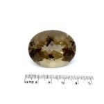 Rauchquarz 134.92 Karat Braun Oval Facettiert mit Zertifikat – Saphir & Smaragd Rauchquarz 134.92 Karat Braun Oval Facettiert mit Zertifikat