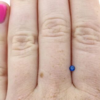 Spinell 0.10 Karat Blau Rund