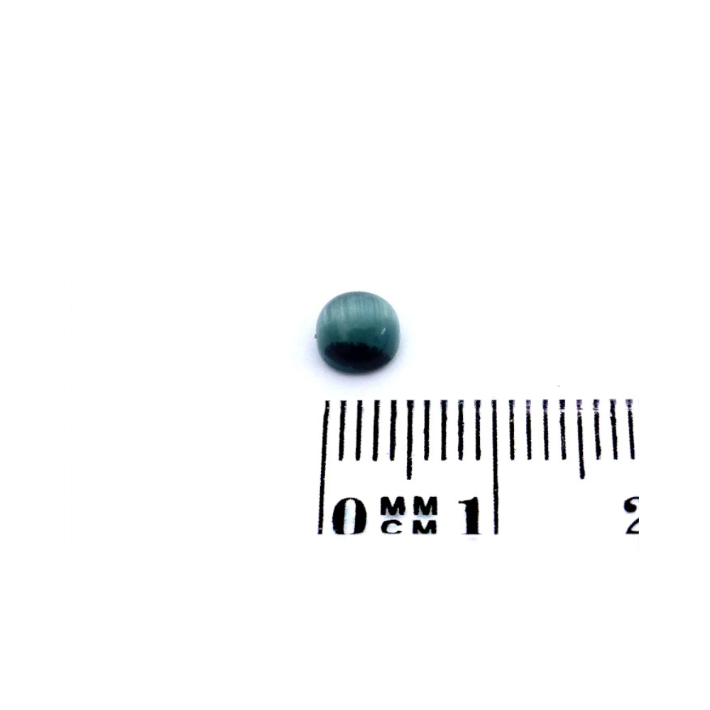 Turmalin 0.84 Karat Blau Rund Cabochon (1) Turmalin 0.84 Karat Blau Rund Cabochon