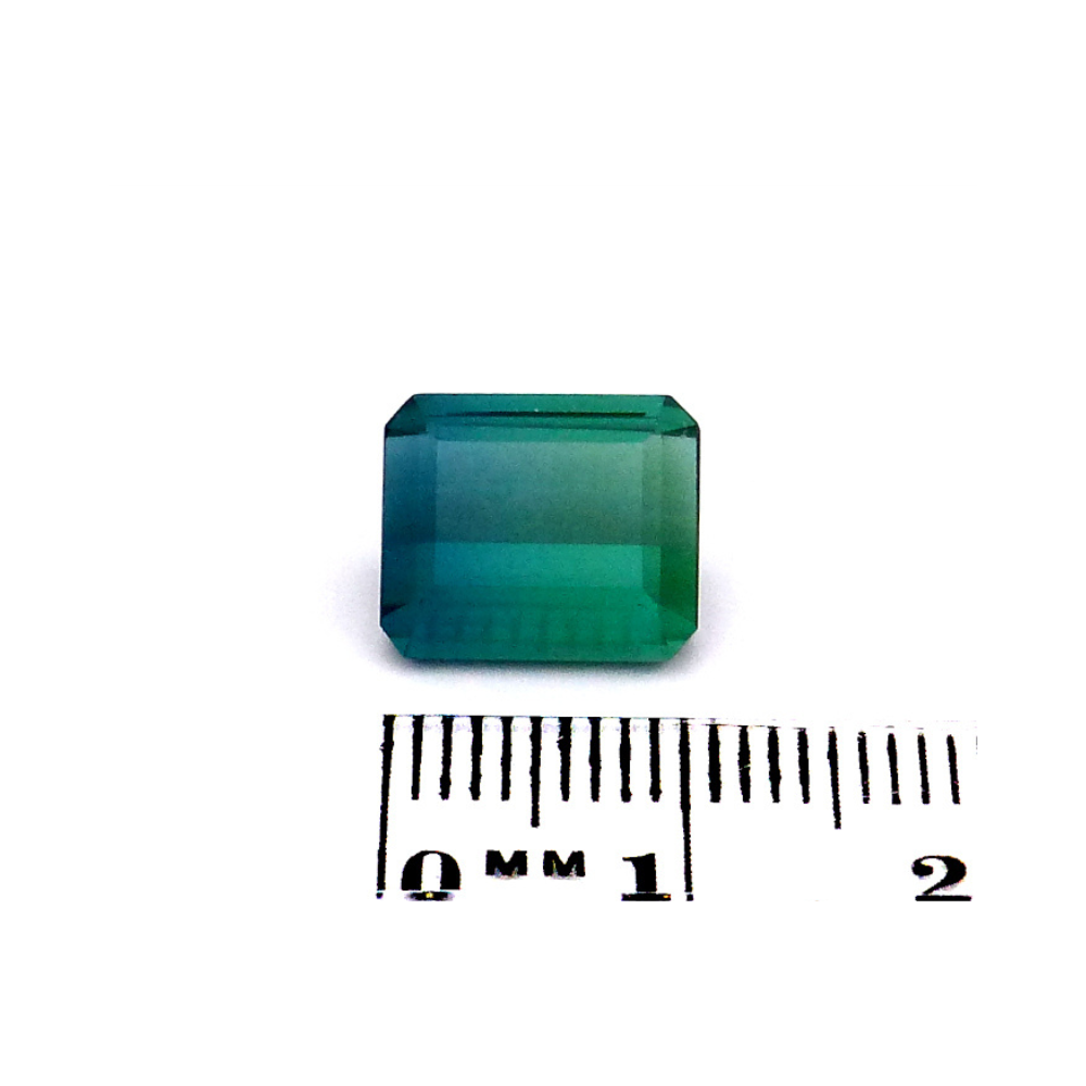 Turmalin 5.40 Karat Grün Blau Rechteck (2) Turmalin 5.40 Karat Grün Blau Rechteck – Edelstein mit intensiver Farbe und hoher Reinheit