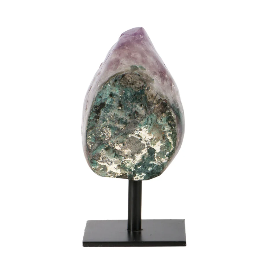 amethist-cluster-op-standaard-10-x-95-x-6-cm-1130 (2) Amethyst Druse – Naturstein auf Stand aus Brasilien – 10 × 9.5 × 6 cm