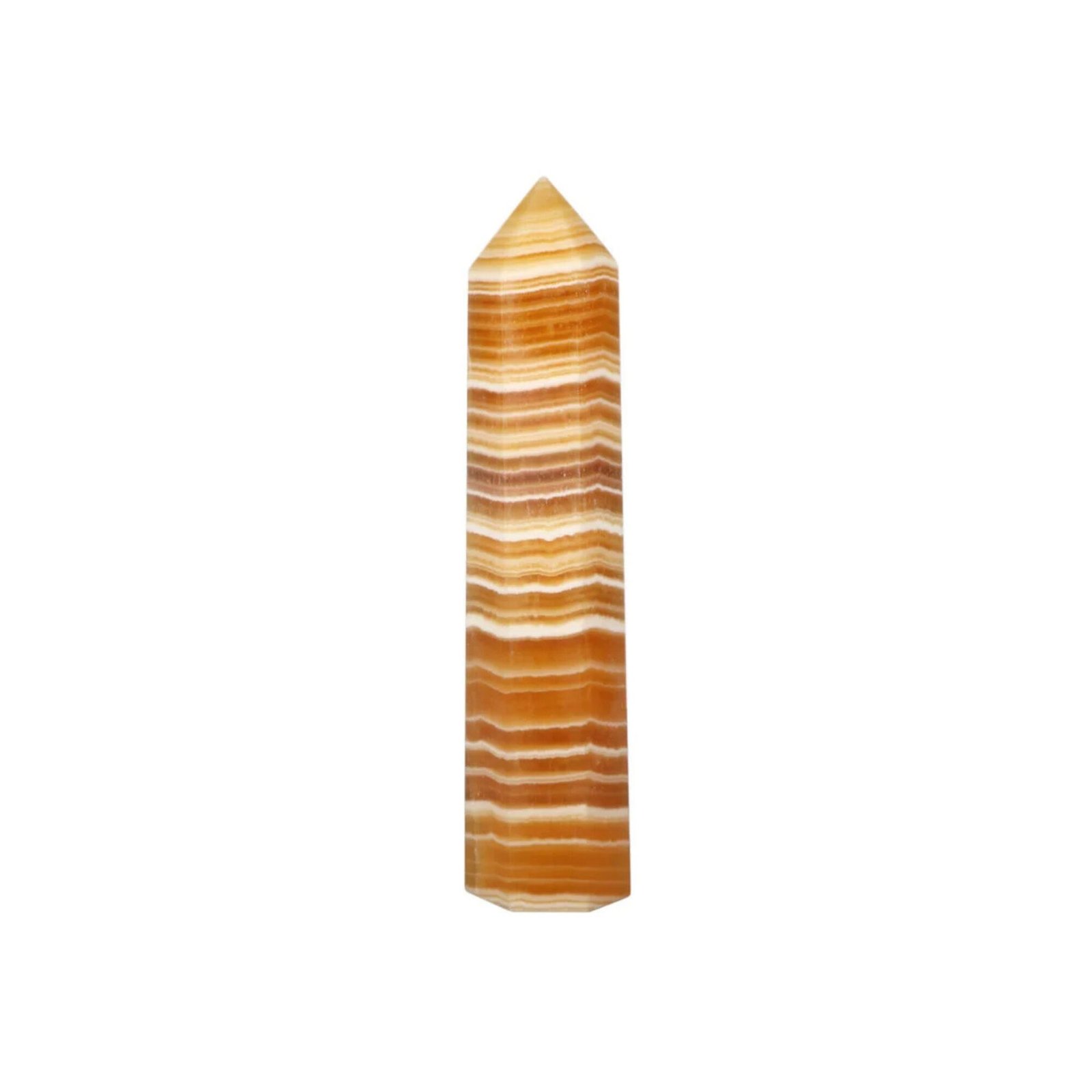 Calcit Orange Spitze Poliert – 965 g Naturstein aus Spanien