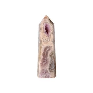 Amethyst Pink mit Moosachat Punkt Poliert – 705 g – Naturstein & Unikat