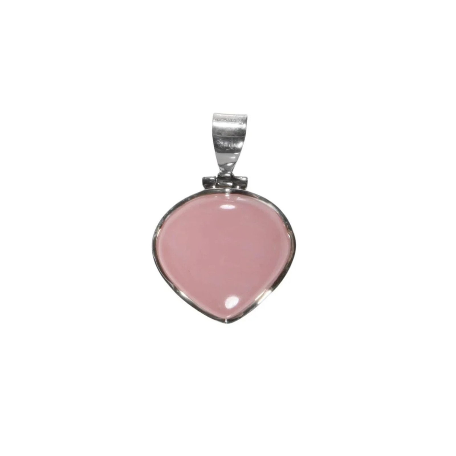 20002000 - 2025-11-29T170423.657 Anhänger mit Rosenquarz Tropfen Rosa – Handgefertigt aus 925 Silber