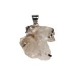 Silberanhänger Rauchquarz Kristall – Alligatorform 3 × 2.4 cm – Saphir & Smaragd Silberanhänger Rauchquarz Kristall – Alligatorform 3 × 2.4 cm