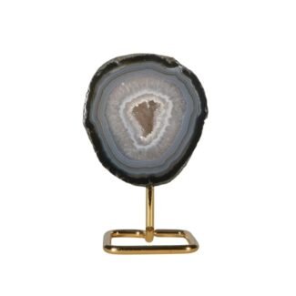 Achat auf Ständer Goldfarben Klein Naturstein poliert