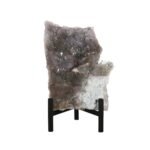 Amethystblüte mit Prasiolith-Cluster auf Ständer 15 x 11.5 x 2.5 cm – Saphir & Smaragd Amethystblüte mit Prasiolith-Cluster auf Ständer Naturstein Brasilien