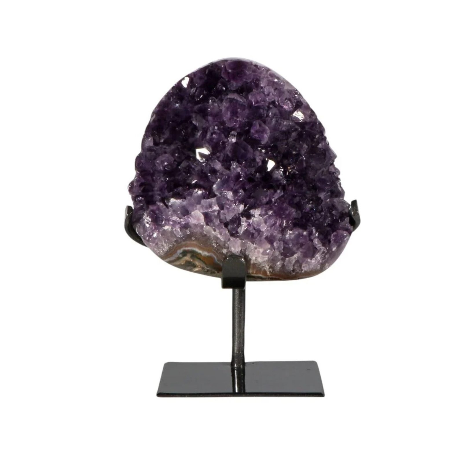 20002000 (62) Amethyst-Cluster auf Ständer 12 x 10.5 x 3 cm – Schutz und spirituelle Harmonie aus Uruguay