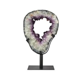 Amethyst Scheibe Poliert – 7710 g – Auf Ständer – Naturstein aus Uruguay