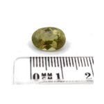 Diopsid 3.70 Karat Farbe Grün Gelb – Oval facettierter Naturstein mit lebendigem Schimmer – Saphir & Smaragd Diopsid 3.70 Karat Farbe Grün Gelb