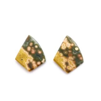 Jaspis-Platten 3.90 Karat Landschaftsjaspis Paar