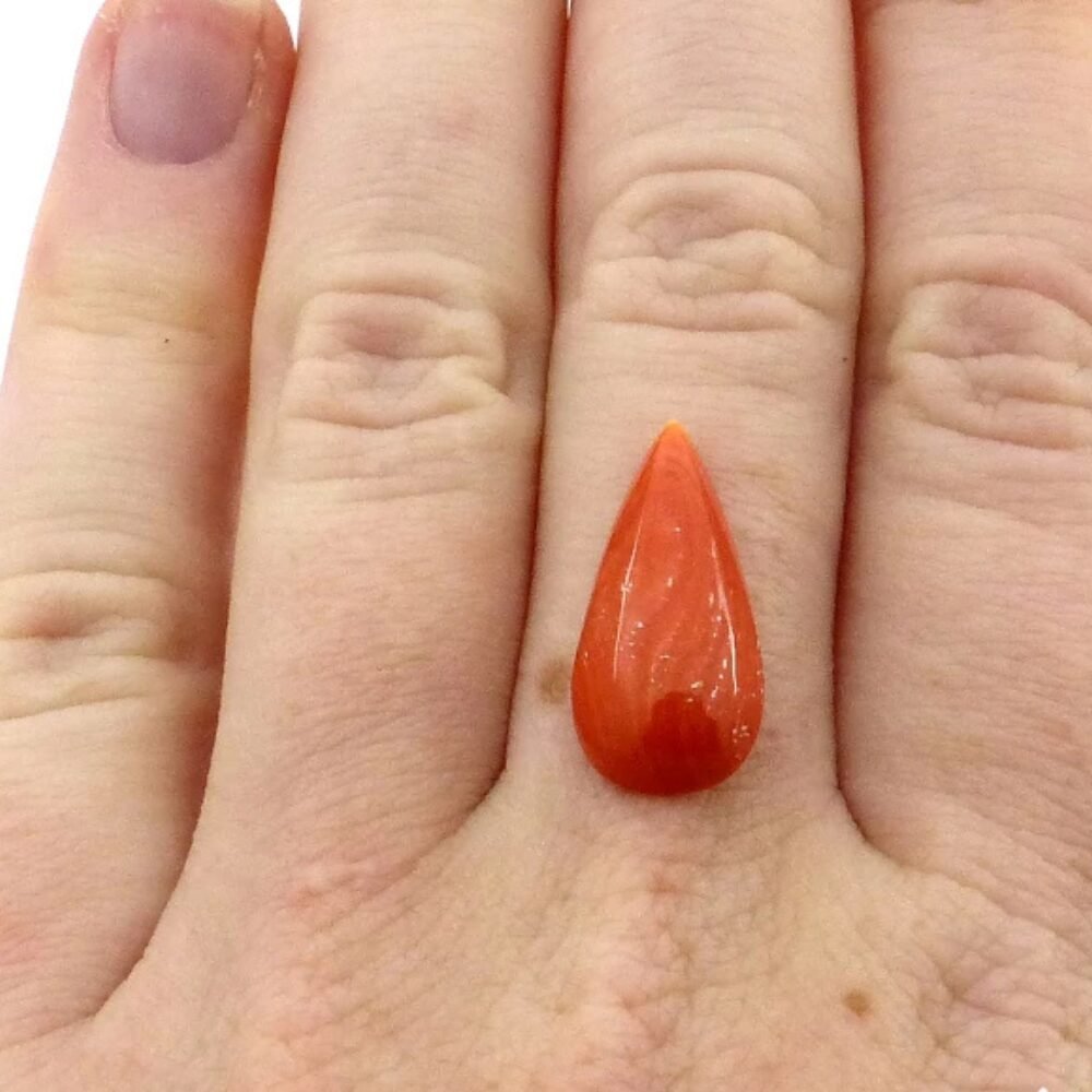 Koralle 5.02 Karat Birne Rot (2) Koralle 5.02 Karat Birne Rot