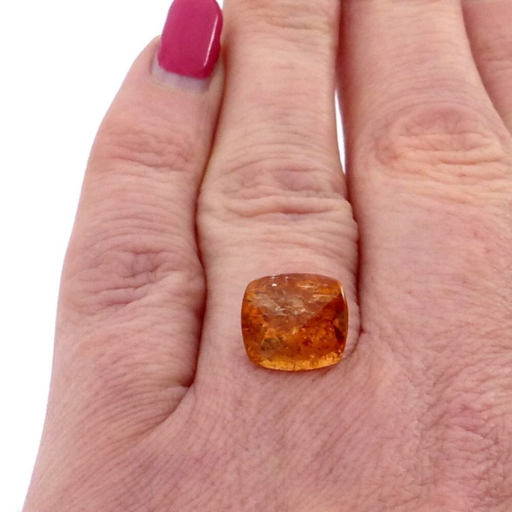 Topas Imperial 6.70 Karat Orange Cushion