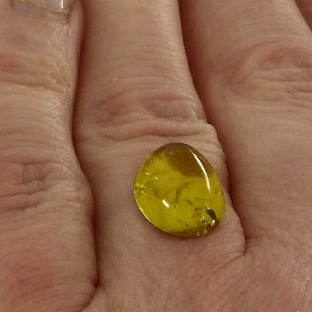 Turmalin 6 Karat Gelb Cabochon Oval (2) Turmalin 6 Karat Gelb Cabochon Oval